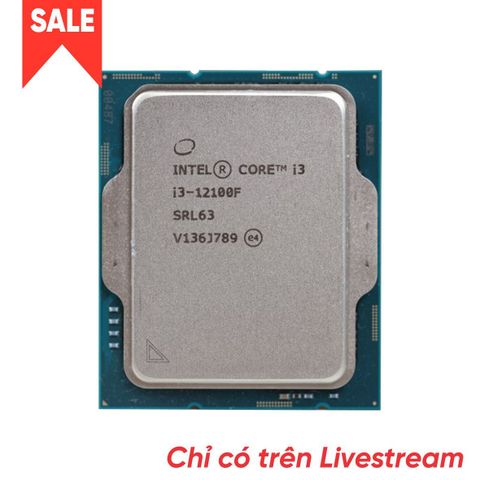  CPU Intel Core i3 12100F(3.30 Up to 4.30GHz, 12MB, 4C 8T, Socket 1700,Alder Lake,58W) Tray Không Fan 