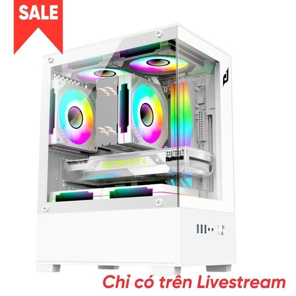  Thùng máy Case EDRA ECS1303 màu trắng 