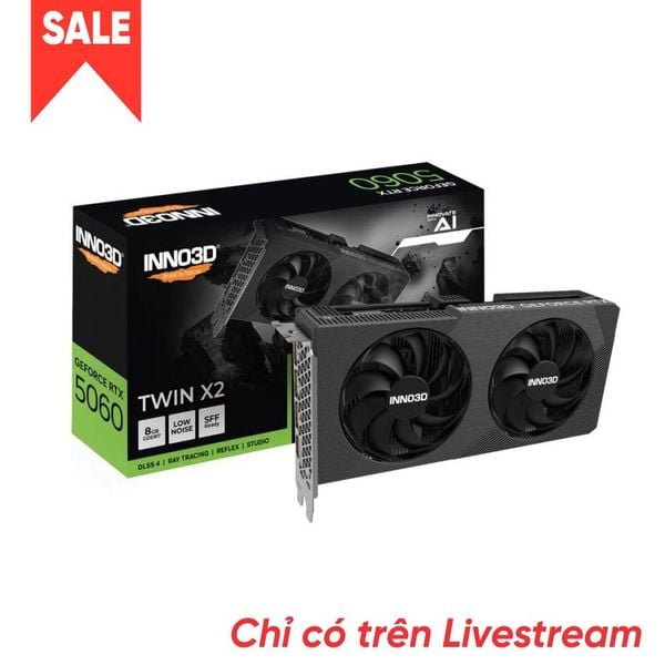  Card màn hình INNO3D GeForce RTX 5060 TWIN X2 8G GDDR7 