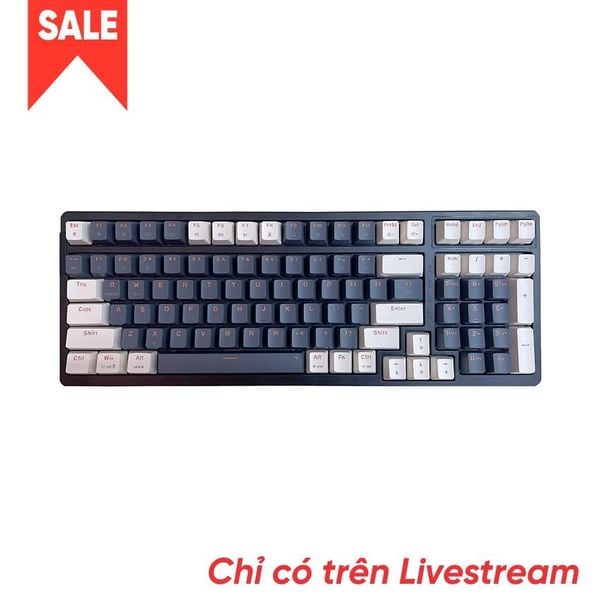 Bàn phím cơ Newmen Gaming GM328 xám trắng Blue switch