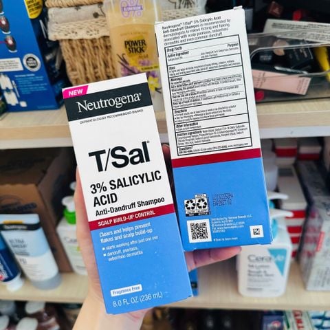 Dầu gội trị liệu dành cho gàu và nấm da đầu Neutrogena T/Sal Scalp Build-Up Control 236mL