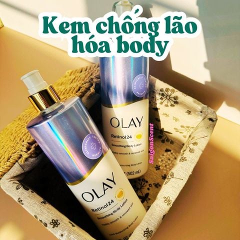 Sữa dưỡng thể chống lão hóa Olay Retinol 24 Smoothing Body Lotion 502mL