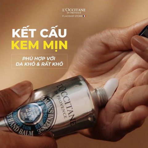 Kem dưỡng tay L'Occitane Hand Cream mùi bơ hạt mỡ 25% dưỡng ẩm 150mL