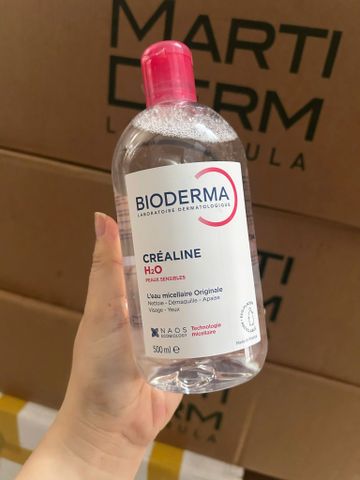 Hàng xách tay | Nước tẩy trang dịu nhẹ cho da nhạy cảm Bioderma Crealine H2O 500mL