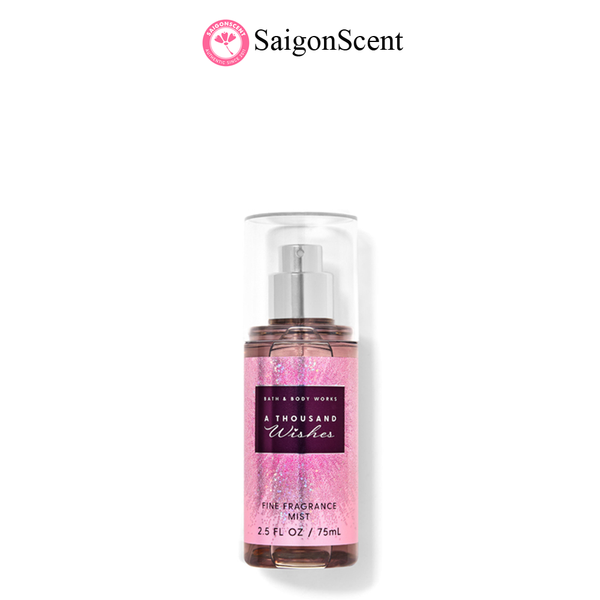 Xịt thơm toàn thân Bath & Body Works Body Mist A THOUSAND WISHES 75mL | TRAVEL SIZE