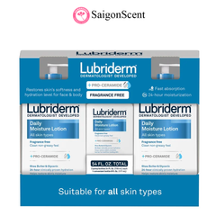 SET Dưỡng thể toàn thân không hương liệu Lubriderm Daily Moisture Lotion Normal to Dry Skin 709mL
