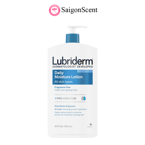 Dưỡng thể toàn thân không hương liệu Lubriderm Daily Moisture Lotion Normal to Dry Skin 709mL