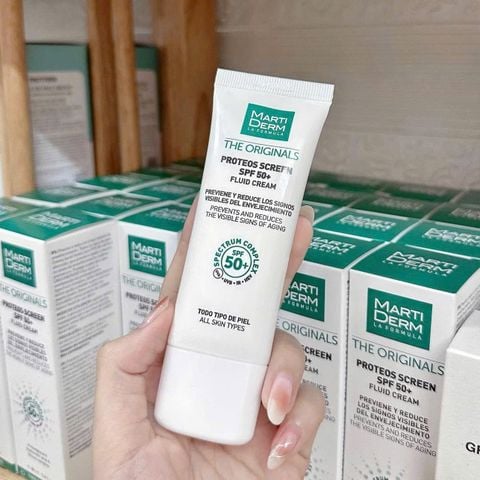 HÀNG CÔNG TY Kem chống nắng bảo vệ toàn diện MartiDerm The Originals Proteos Screen SPF50+ Fluid Cream 40mL