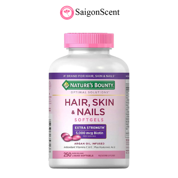 TPBS Viên uống đẹp da tóc móng Nature’s Bounty Hair Skin Nail 250 Viên