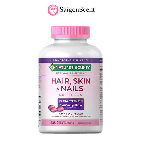 TPBS Viên uống đẹp da tóc móng Nature’s Bounty Hair Skin Nail 250 Viên
