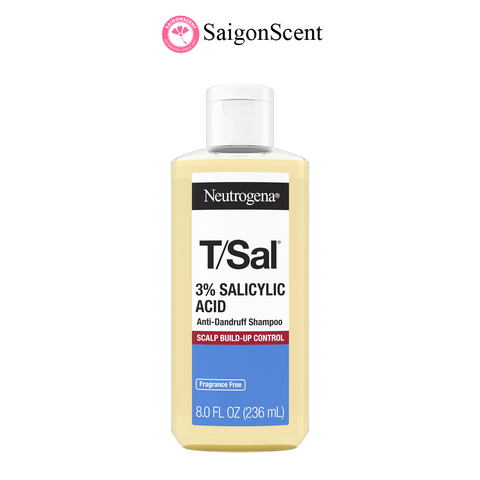 Dầu gội trị liệu dành cho gàu và nấm da đầu Neutrogena T/Sal Scalp Build-Up Control 236mL