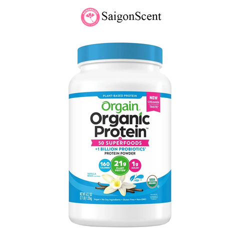Bột Protein hữu cơ Orgain Organic Protein & Superfoods 1.22kg hương Vani