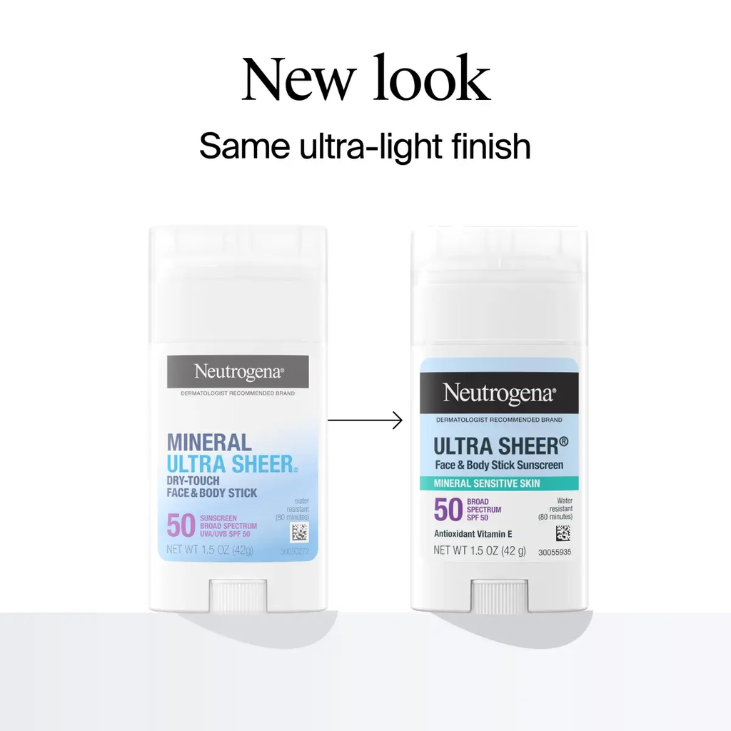 Sáp chống nắng cho mặt & toàn thân Neutrogena Ultra Sheer Face & Body Mineral Sunscreen Stick SPF 50+ 42g