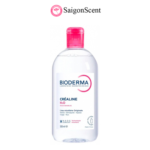Hàng xách tay | Nước tẩy trang dịu nhẹ cho da nhạy cảm Bioderma Crealine H2O 500mL
