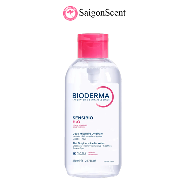 Hàng xách tay | Nước tẩy trang dịu nhẹ cho da nhạy cảm Bioderma Sensibio H2O 850mL
