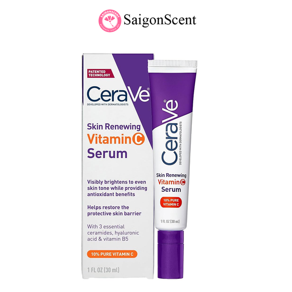 Tinh chất sáng da, mờ thâm nám Cerave Skin Renewing Vitamin C Serum 30mL