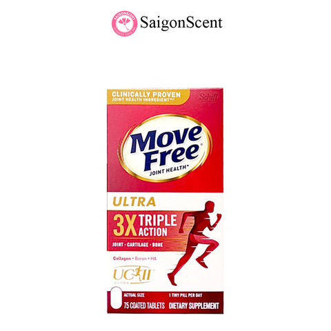 Viên uống bổ khớp Schiff Movefree Ultra 3X Triple Action 75 viên