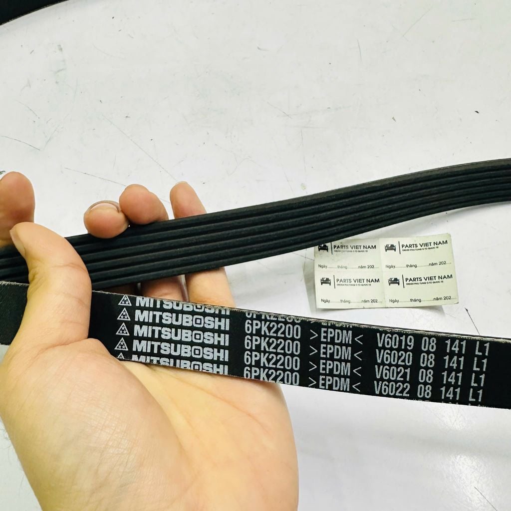 Dây curoa tổng Mitsubishi Outlander, ASX, MIVEC, MIVEC. Đời 2010 - 2022. Hàng Mitsuboshi. Mã 1340A150, 6PK2198, 6PK2200