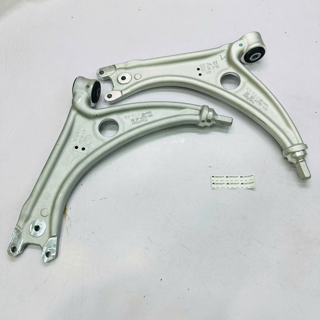 Càng A trước trái và phải, càng chữ A gầm trước Audi Q3, Volkswagen Passat, Tiguan, CC, Sharan đời 2006 - 2018. Hàng OEM Faw Audi China. Mã Trái: 3C0407151H, 3C0407151G, 3C0407151E. Mã Phải: 3C0407152H, 3C0407152G, 3C0407152E ( 1 cái )