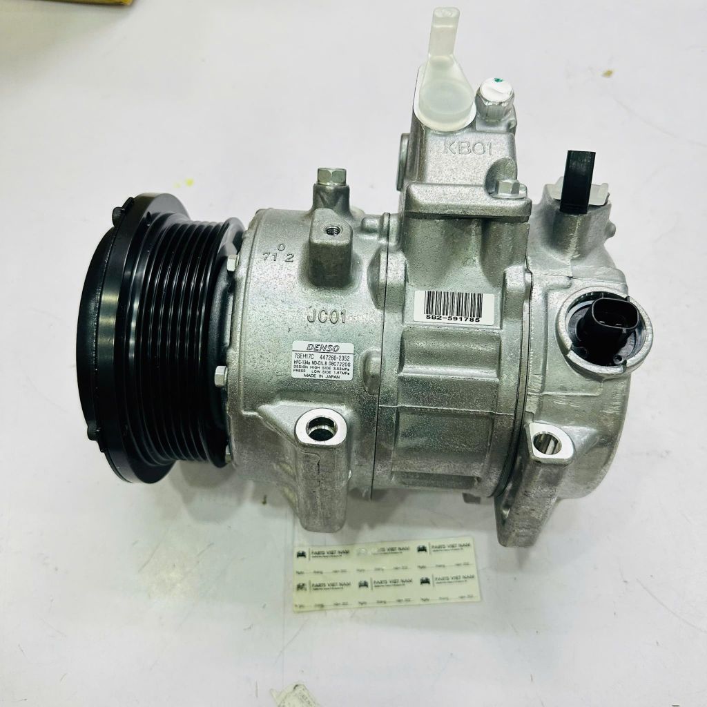 Lốc lạnh hay lốc điều hòa Toyota Venza, Highlander máy 2.7. Đời 2008 - 2016. Hàng Denso Japan. Mã 7SEU17, 883100E090, 883100T020