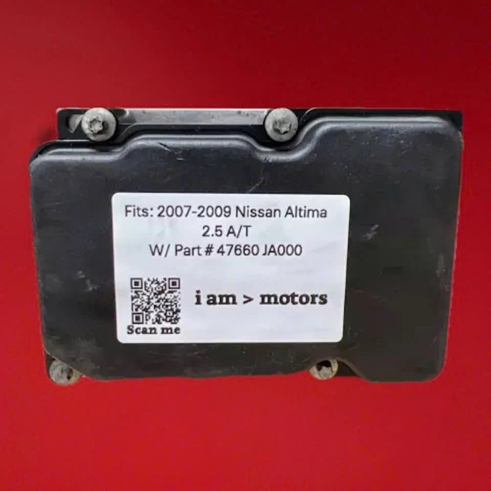 Cụm điều khiển phanh ABS Nissan Altima 2.5 AT đời 2007, 2008, 2009 Hàng tháo xe zin mới 90% đặt Mỹ 18 ngày. Mã 47660-JA000 47660JA000