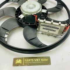 Mô tơ liền cánh quạt làm mát động cơ Audi Q7, Volkswagen Touareg, Porsche 991, Cayenne máy 3.0, 3.6, 3.2, 4.5, 4.8 đời 2007 - 2015. Hàng cao cấp. Mã 95562413600 95562413601, 7L0959455G
