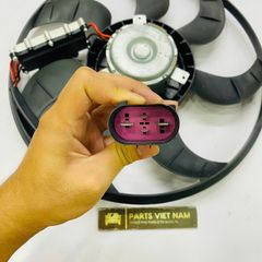 Mô tơ liền cánh quạt làm mát động cơ Audi Q7, Volkswagen Touareg, Porsche 991, Cayenne máy 3.0, 3.6, 3.2, 4.5, 4.8 đời 2007 - 2015. Hàng cao cấp. Mã 95562413600 95562413601, 7L0959455G