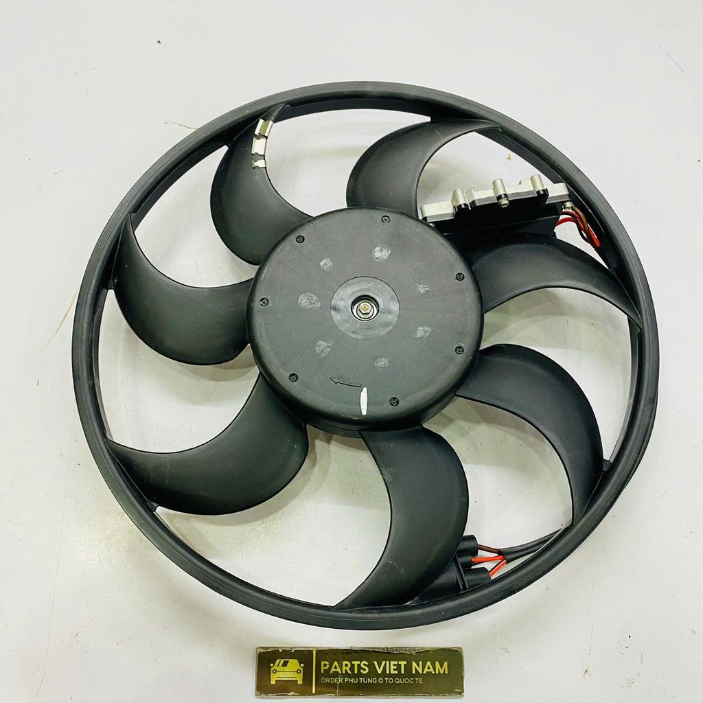 Mô tơ liền cánh quạt làm mát động cơ Audi Q7, Volkswagen Touareg, Porsche 991, Cayenne máy 3.0, 3.6, 3.2, 4.5, 4.8 đời 2007 - 2015. Hàng cao cấp. Mã 95562413600 95562413601, 7L0959455G