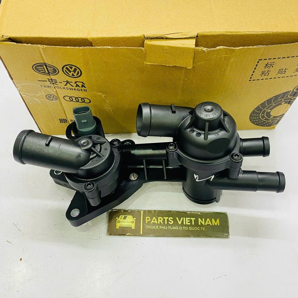 Cụm van hằng nhiệt Volkswagen Polo, Jetta, Tiguan, Scirocco, Touran, Passat, Audi A1, A3, Skoda Fabia, Rapid đời 2006 - 2016. Hàng Faw VW xịn. Mã 03C121111AM