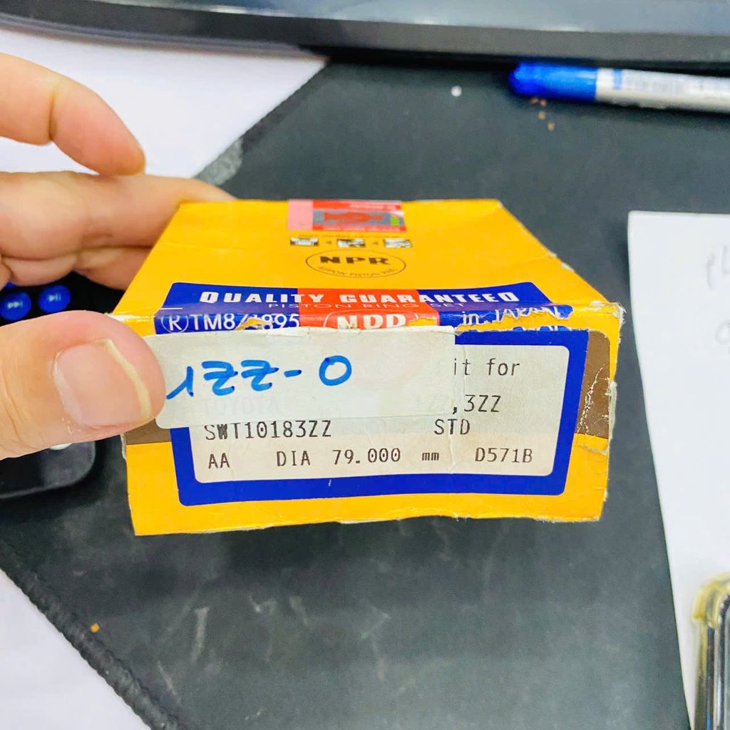 Xéc măng hay bạc piston Toyota Corolla Altis động cơ 1ZZ, 3ZZ. Hàng RIK. Mã SWT10183ZZ, 1301122030