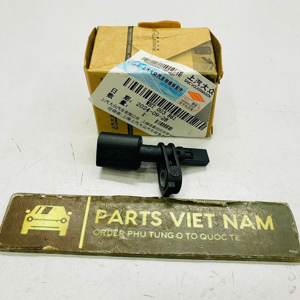 Cảm biến ABS bánh trước trái Volkswagen: Passat, Golf MK7, Polo, Tiguan, Jetta, Atlas, Audi: A1, A2, A3, S3, Q2, TT, Skoda: Octavia, Seat: Alhambra. Hàng xịn Faw Volkswagen China. WHT003861