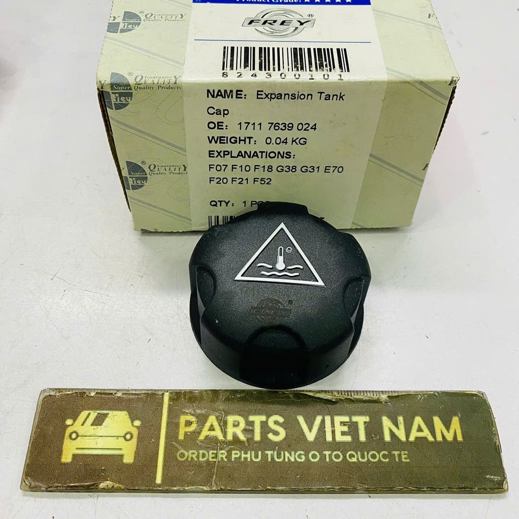Nắp bình nước phụ làm mát động cơ BMW F30, F31, F32, 320i, X1, X2, X3, X4, X5, MINI Cooper đời 2016 - 2021. Hàng Frey. Mã 17117639024, 17132754264.