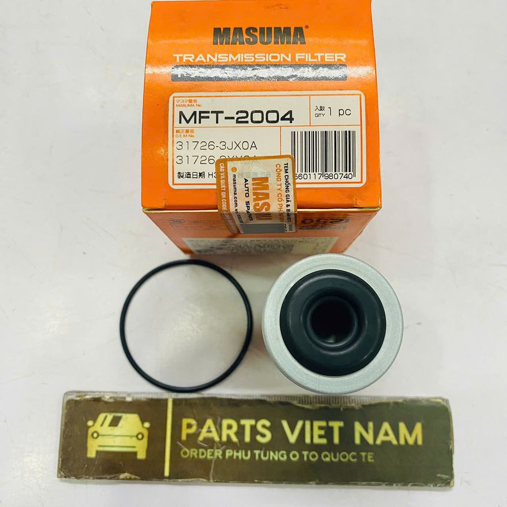 Lọc dầu hộp số tự động (CVT) Nissan Juke, Qashqai, Micra, X-Trail, Sentra, Versa, Versa Note, Altima, Rogue, Rogue Sport, Pathfinder, Lannia, Tiida, Sunny, Livina, NV200, Kicks, Teana, Murano, đời 2007 - 2022. Hàng Masuma. Mã 31726-3JX0A, 31726-28X0A.