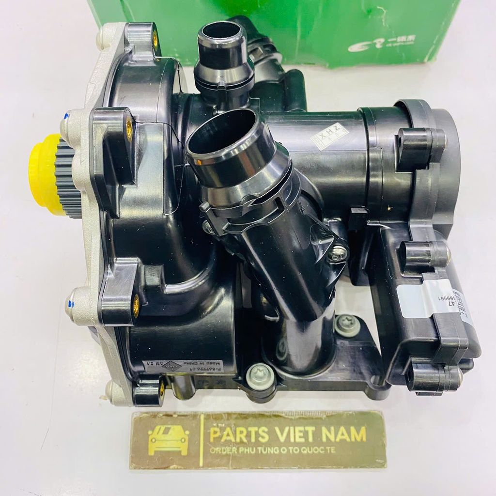 Cụm bơm nước liền van hằng nhiệt điện tử cho động cơ 1.8L, 2.0L TSI/TFSI VAG Group, lắp cho Audi A3, A4, A5, A6, Q3, Q5, Volkswagen Golf, Tiguan, Porsche Macan đời 2012 - 2020. Hàng OEM INA China. Mã 06L121111H, 06L121111J, 06L121111P, 06L121111J