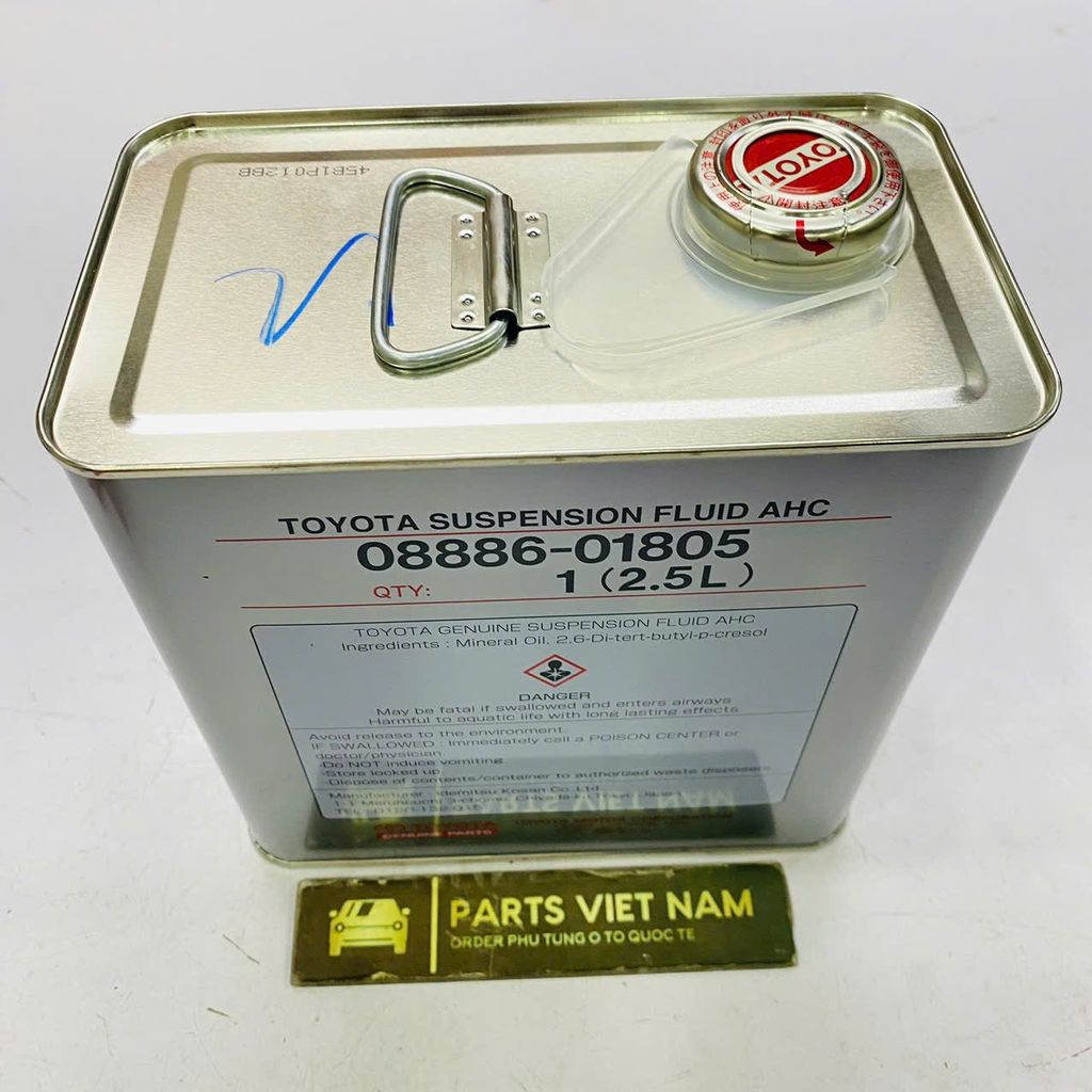 Dầu thủy lực cho giảm xóc nâng hạ gầm AHC Toyota Land Cruiser Prado, Lexus GX470, GX460, LX570, LX470 2.5 Lít. Hàng chính hãng. Mã 08886-01805