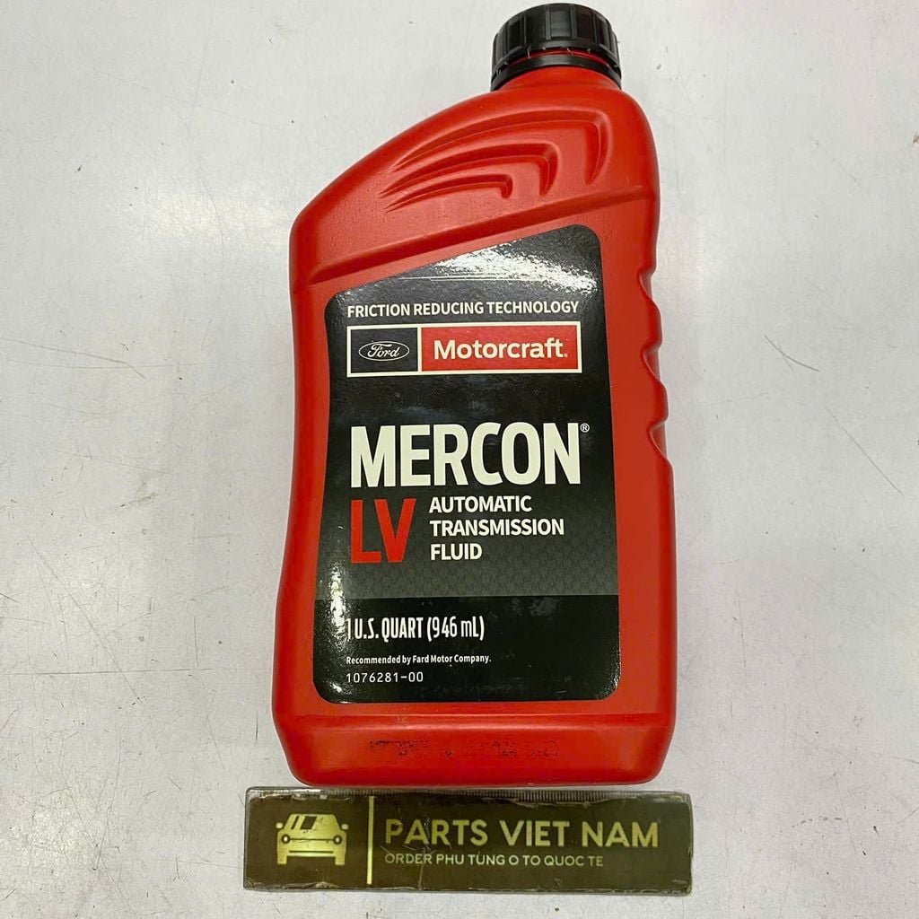 Dầu hộp số tự động ATF MERCON LV Ford Ranger, Everest, Explorer, Mustang, Expedition, Lincoln Navigator, Mazda BT-50 đời 2009 - 2022. Hàng Ford Motorcraft (OEM). Mã XT10QLVC, XT-10-QLVC ( 1 lít )