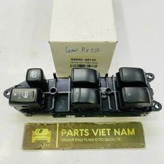 Công tắc lên kính tổng cửa trước trái Lexus RX330, RX350, RX400h, GX470, Toyota Land Cruiser Prado J120. Đời 2002 - 2010. Hàng OEM. Mã 84040-48140, 84040-60050, 84040-60051, 84040-60052, 84040-60053