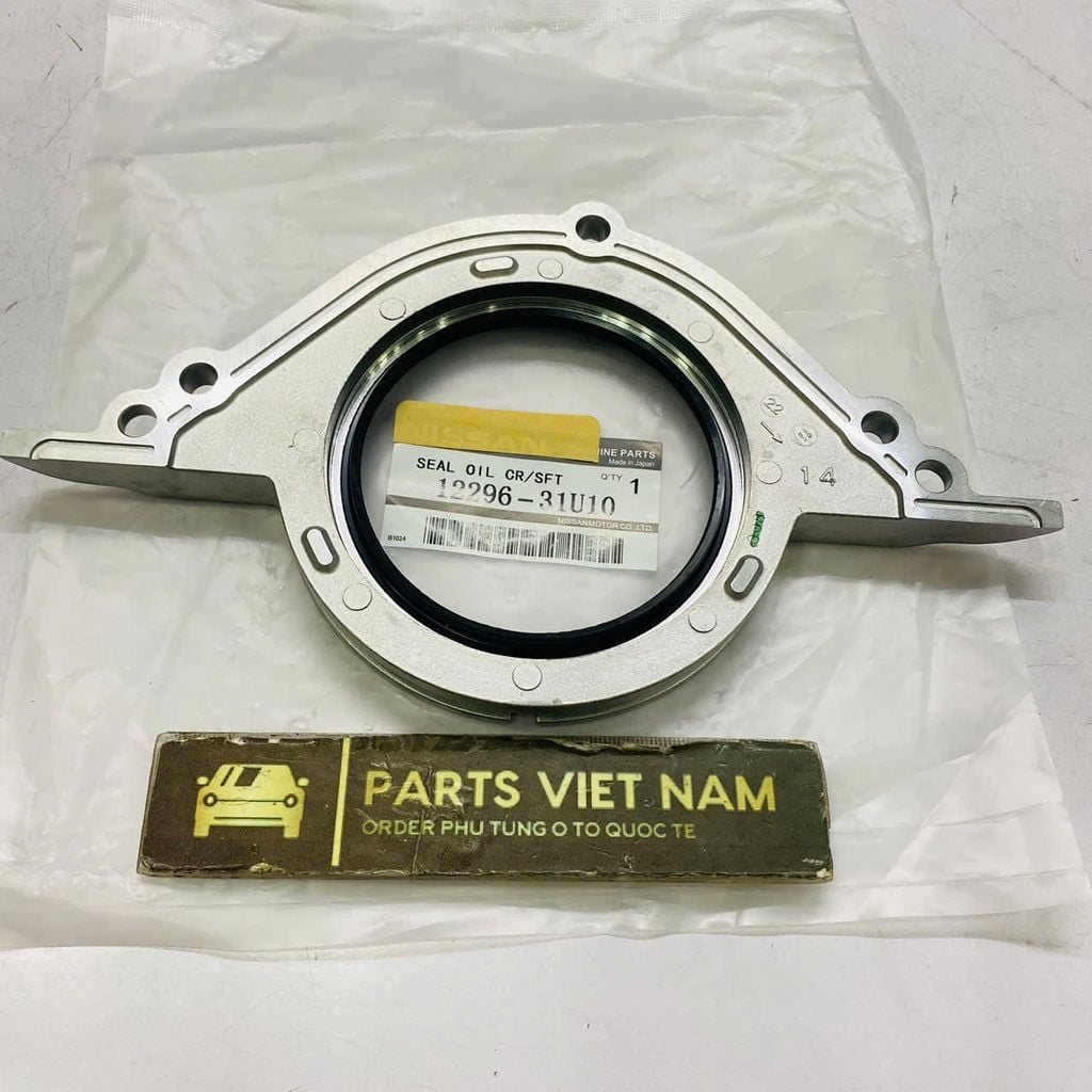 Cụm phớt đuôi trục cơ Nissan Murano, Teana, 350Z, Maxima, Infiniti FX35, G35 (VQ30DE, VQ35DE). Đời 1995 - 2013. Hàng cao cấp. Mã 12296-31U20