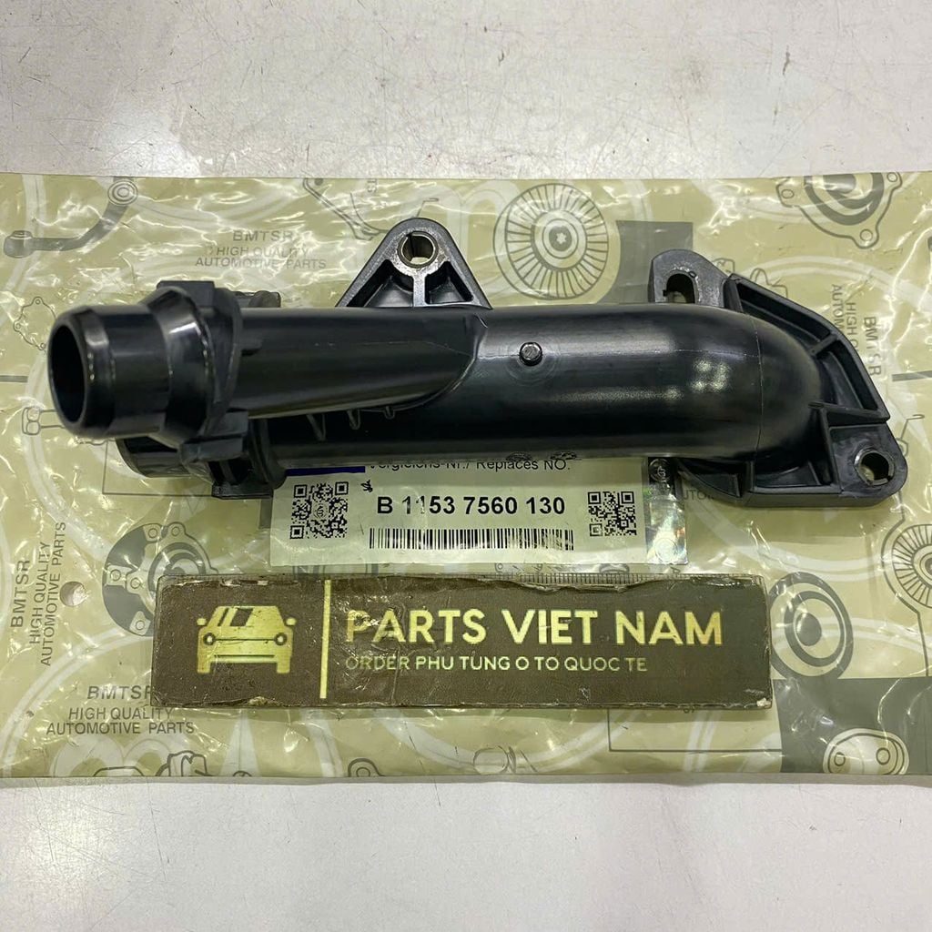 Cổ nối ống nước làm mát động cơ BMW 1 Series E81, 3 Series E46, 5 Series E60, X1 E84, Z4 E85. Đời xe 1998 - 2012. Hàng OEM. Mã 11537505055, 11537560130