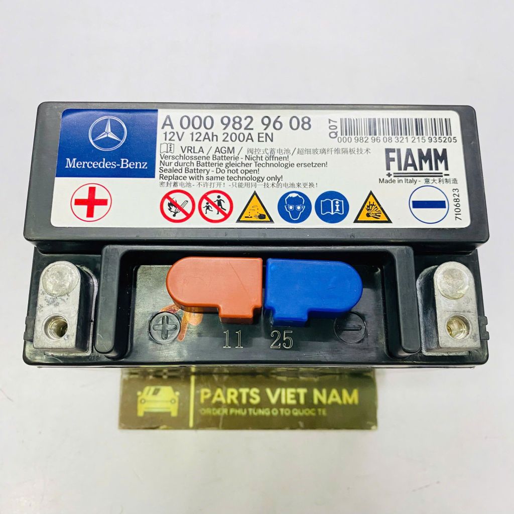 Bình ắc quy phụ Mercedes W169, W176, W177, W246, W242, W205, C200, C300, E200, E300, S300, S350, CLA200, CLA250, GLA200,  GLA250, GLC200, GLC300, GLE200, GLE250 đời 2002 - 2024. Hàng xịn Chuẩn. Mã A0009829608, A0009829308, A2115410001