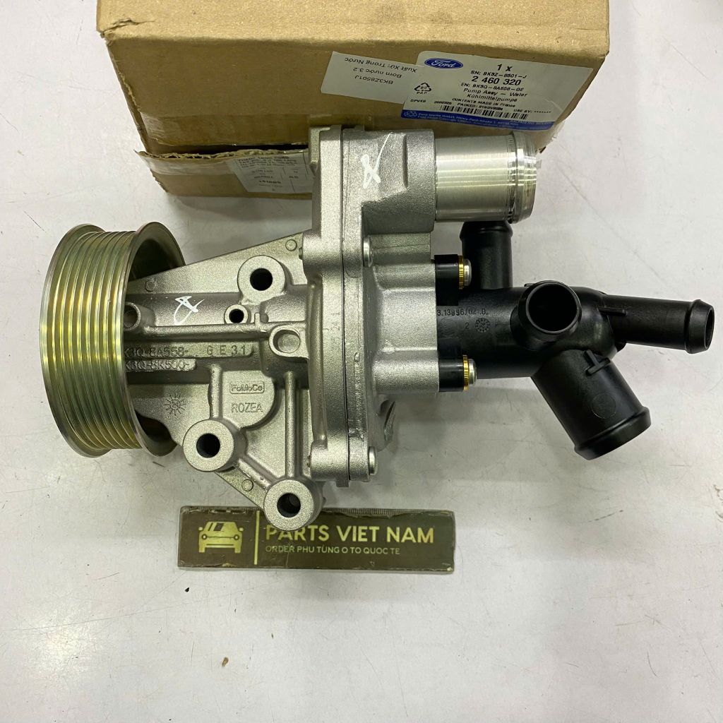 Bơm nước làm mát động cơ Ford Ranger, Everest, Mazda BT50 3.2 đời 2011 - 2022. Hàng chính hãng. Mã BK3Z8501J, BK3Q8A558GE, U20215100