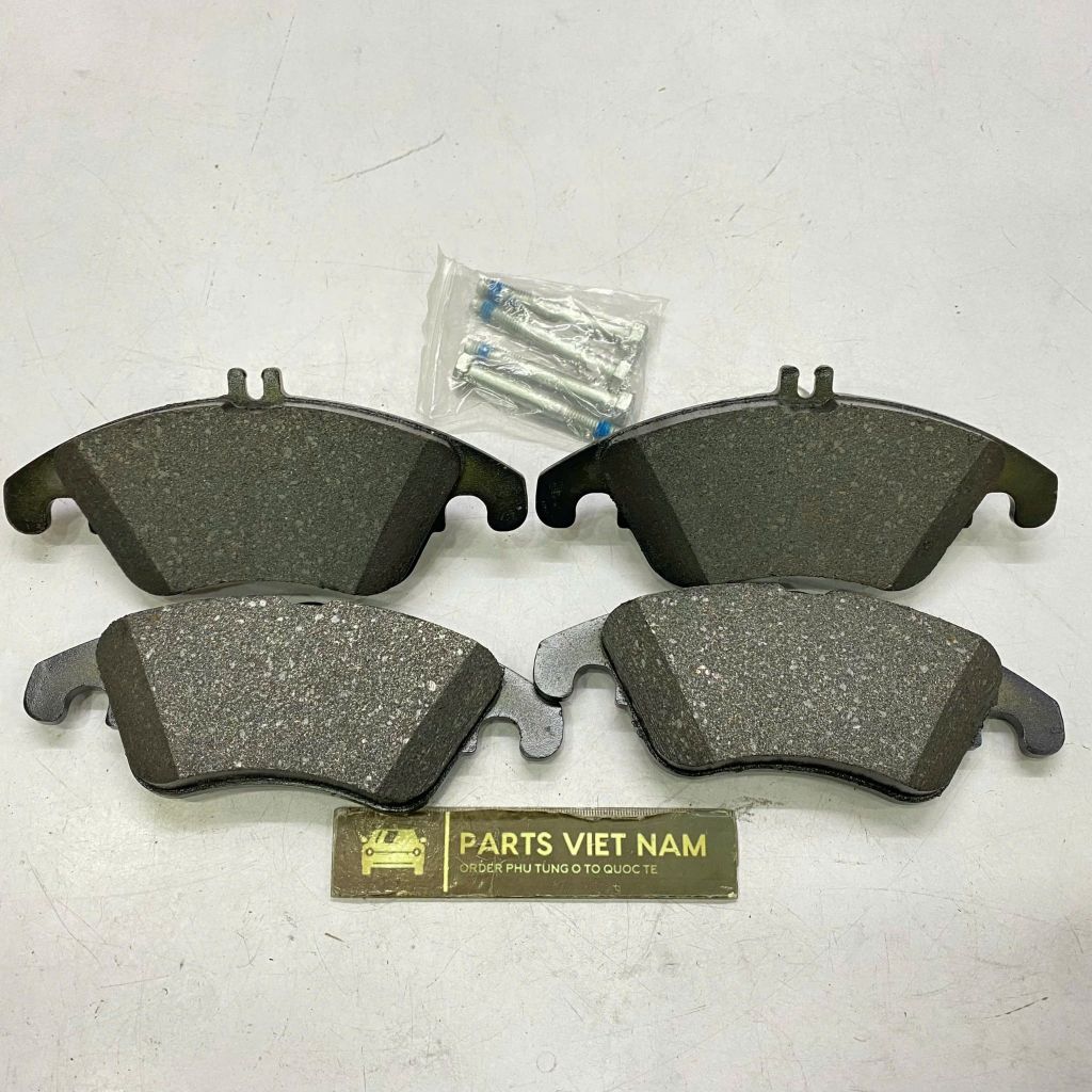 Má phanh trước hay bố thắng trước Mercedes W204 C250, C300, C350 , W212 E200, E220, E250, E300, E350 , C218 CLS250, CLS350, R172 SLK200, SLK250, SLK350 đời 2007 - 2017. Hàng OEM Cao cấp. Mã A0054201620, A0074205820, A0064202820