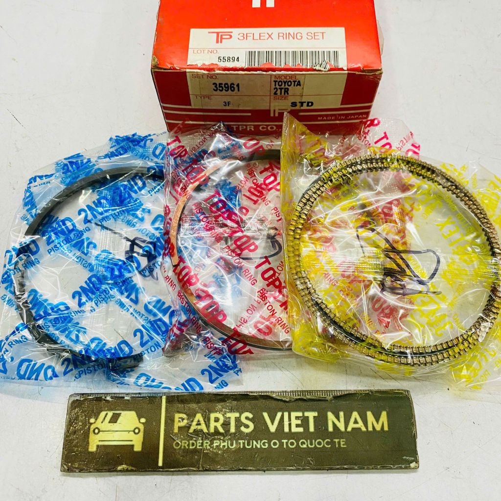 Xéc măng Toyota Fortuner, Haice, Cá mập 2.7 máy xăng 2TR đời 2006 - 2016. Hàng OEM TP Japan. Mã 13011-0C030, 130110C030