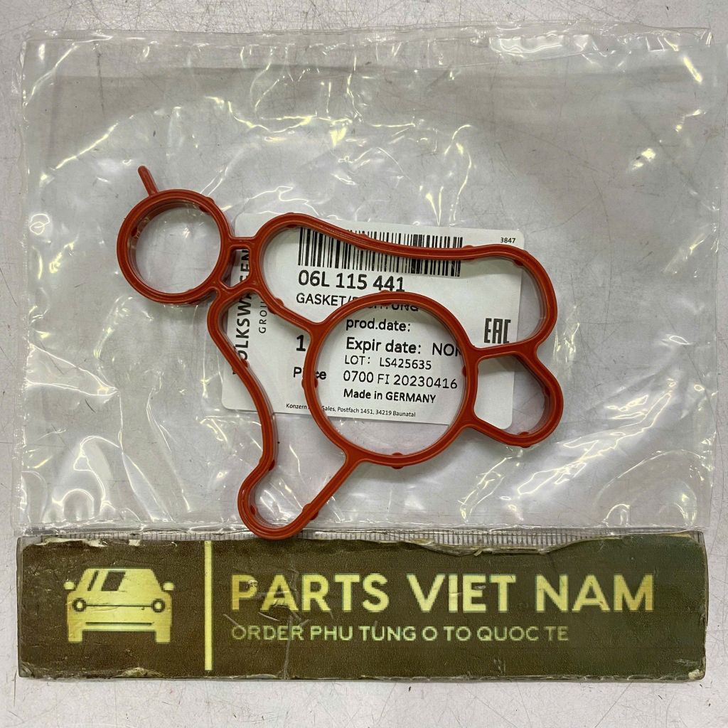 Gioăng chân lọc dầu động cơ, phớt nhớt vỏ lọc dầu hay két sinh hàn Audi A1, A3, A4, A5 Volkswagen Golf, Tiguan, Jetta, Beetle, Touareg, Touran, Porsche Macan đời 2007 - 2025 Hàng thay thế chất lượng cao. Mã 06L115441, 06K115441E, 95811544100