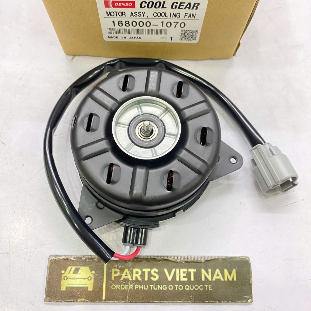 Mô tơ quạt két nước Toyota Altis 1.8 đời 2008 - 2019. Hàng Denso Japan. Mã 16800-1690, 16363-0V280