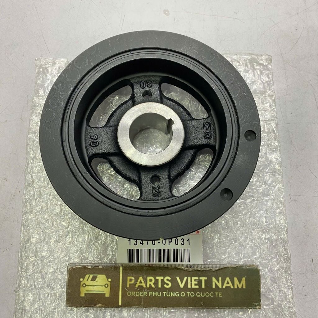 Puli (puly , bu ly trục cơ ) trục khuỷu giảm chấn Toyota Lexus GS, IS, 200, 300, 250, 350 đời 2004 - 2016. Hàng OEM tiêu chuẩn Japan . Dùng cho động cơ V6 3GR, 4GR, 5GR. Mã 13470-0P031, 13470-0P030, 13470-31021, 134700P031, 134700P030, 1347031021