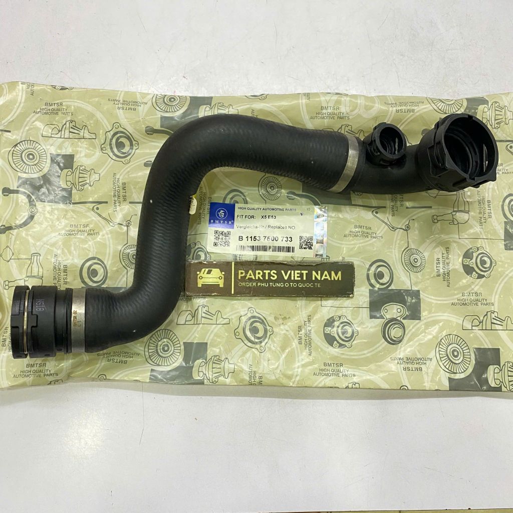 Ống nước trên két nước, ống nước làm mát phía trên BMW X5 E53 3.0i đời 2000 - 2006. Hàng Bmtsr, động cơ M54. Mã 11537500733