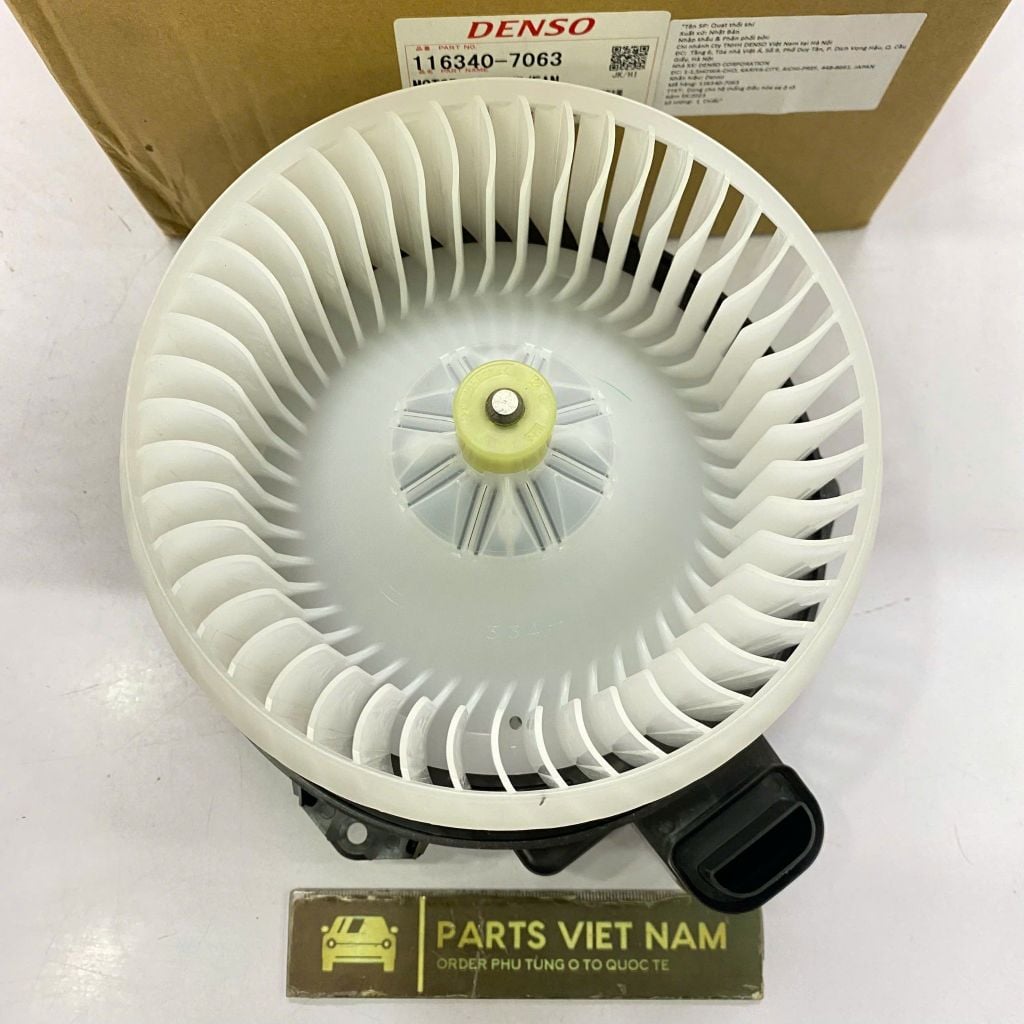 Mô tơ quạt gió dàn lạnh, motor quạt giàn lạnh điều hòa trong táp lô xe Toyota Highlander, Land Cruiser Prado, Lexus ES240, ES350, ES300h, RX270, RX350, RX450h đời 2006 - 2018. Hàng Denso Japan. Mã 87103-48080, 87103-0E040, 87103-35070