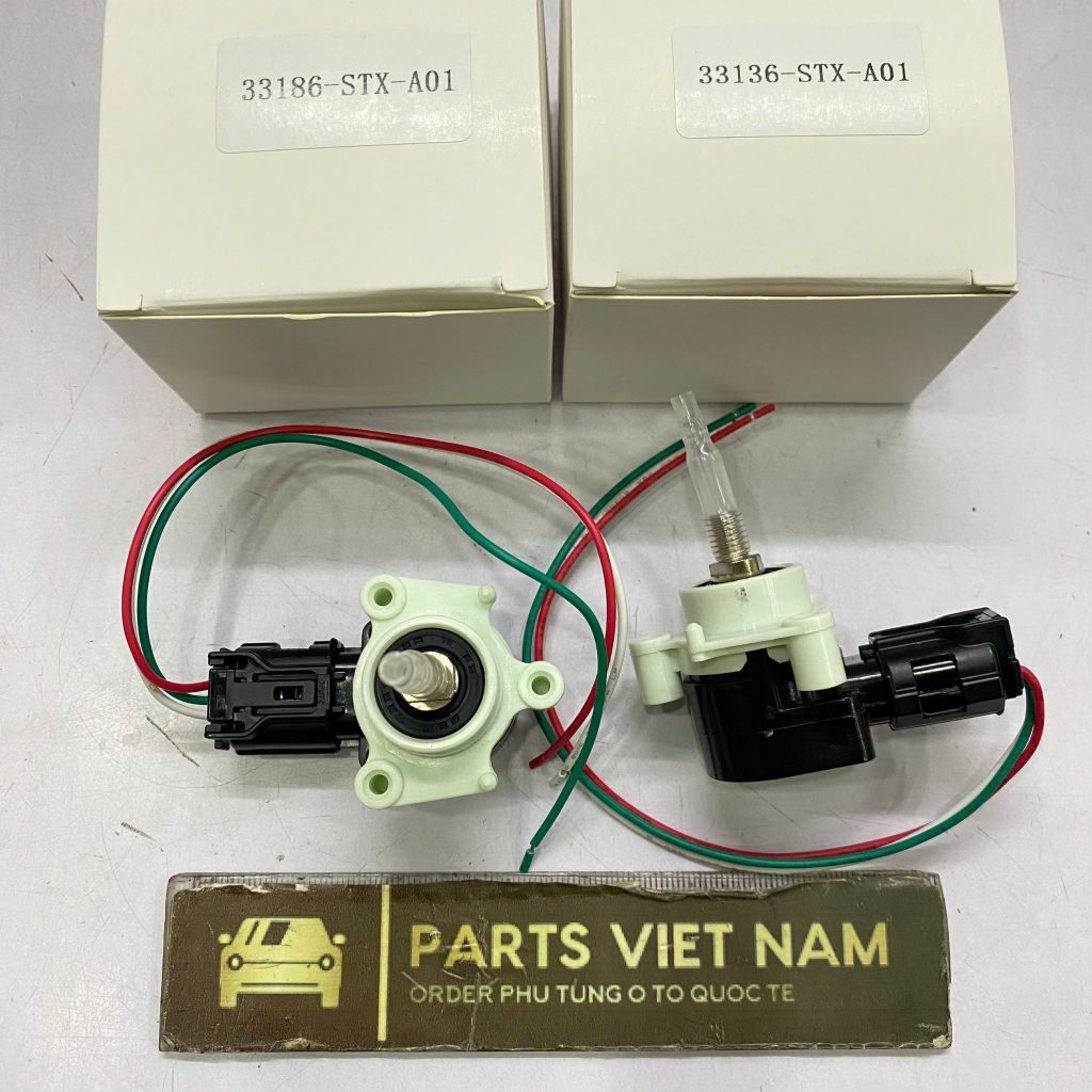 cảm biến cân bằng đèn pha acura mdx, cảm biến cao độ đèn pha zdx, headlight level sensor acura, cảm biến đèn pha trước sau mdx, 33136-STX-A01, 33146-STX-A01, 33186-STX-A01, 33196-STX-A01