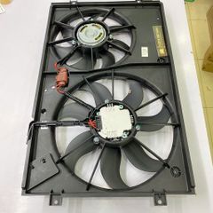 Quạt làm mát két nước, cụm quạt giải nhiệt phía trước xe Volkswagen Tiguan, Golf 5, Golf 6, Jetta, Passat B6, Audi A3, TT đời 2003 - 2013. Hàng oem China, động cơ 1.8 tsi, 2.0 tdi. Mã 1K0121205AD, 1K0121205AB, 1K0959455CS, 1K0121207AD